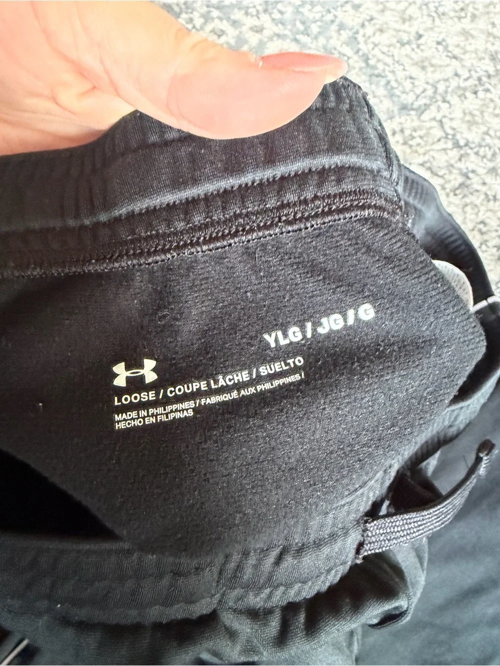 Under Armour Kids Black Joggers with White Side Piping